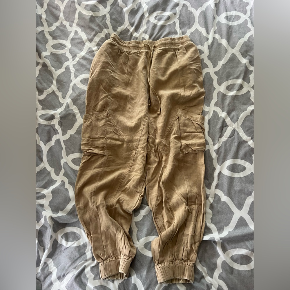 Urban Outfitters Beige Textured Pants MEDIUM